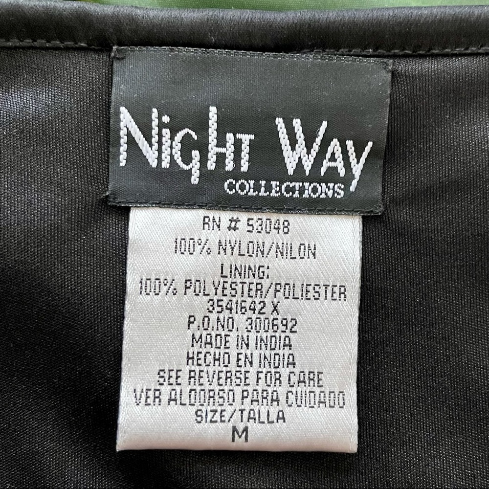 Night Way Black Vintage Skirt w/Tulle Tiered Design, Invisible Zip M (Women) A - Picture 3 of 6